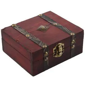 Wooden Vintage Lock Treasure Chest Jewelery Storage Box Case Organiser Ring Gift Wooden Vintage Lock Treasure Chest Jewelery Storage Box Case Organiser Ring Gift