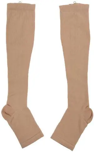 Increasing circulation Compression Knee Socks Leg Support Stockings Beige S Increasing circulation Compression Knee Socks Leg Support Stockings Beige S