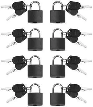 8 Pack Locks Small Padlock with Key Luggage Gym Locker Lock Mini Colorful Padlock for Outdoor School Home B 8 Pack Locks Small Padlock with Key Luggage Gym Locker Lock Mini Colorful Padlock for Outdoor School Home B