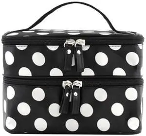 Large Capacity Cosmetic Bag Double Layer Zipper Women Makeup Bags Portable Travel Toiletries Organizer Large Capacity Cosmetic Bag Double Layer Zipper Women Makeup Bags Portable Travel Toiletries Organizer