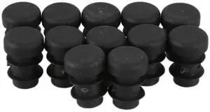12 Pcs Plastic 12mm Pipe End Blanking Caps Bung Tube Insert Plug Round Black 12 Pcs Plastic 12mm Pipe End Blanking Caps Bung Tube Insert Plug Round Black