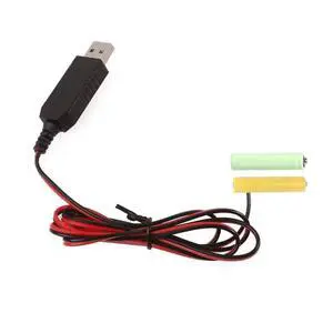 USB 5V to 3V LR03 AAA Dummy Battery Eliminators Cable for Remote Control Radio LED Light 1m USB 5V to 3V LR03 AAA Dummy Battery Eliminators Cable for Remote Control Radio LED Light 1m
