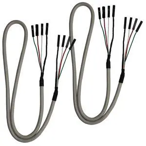 Breadboard Jumper Cables 2x4P 60CM Female to Female Dupont Cable with White PVC Shell for Arduino Raspberry PI DIY Prototyping Breadboard Jumper Cables 2x4P 60CM Female to Female Dupont Cable with White PVC Shell for Arduino Raspberry PI DIY Prototyping