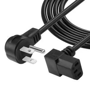 3.9FT 18AWG NEMA 5-15P to Down Angle IEC 320 C13 Computer Power Cord,10A/250V, 3 Prong AC Power Cord Cable for TV, Computer, Printer, Radio, Monitor, Laptop and More 3.9FT 18AWG NEMA 5-15P to Down Angle IEC 320 C13 Computer Power Cord,10A/250V, 3 Prong AC Power Cord Cable for TV, Computer, Printer, Radio, Monitor, Laptop and More