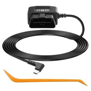 OBD Power Cable for Dash Camera OBD2 to Type C Adapter Hardwire Charger Cable 24 Hours Surveillance/Acc Mode with Low Voltage Protection 13-40V to 5V 3A (11.5FT/3.5M) (Right Angle USB C) OBD Power Cable for Dash Camera OBD2 to Type C Adapter Hardwire Charger Cable 24 Hours Surveillance/Acc Mode with Low Voltage Protection 13-40V to 5V 3A (11.5FT/3.5M) (Right Angle USB C)