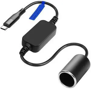 1ft USB C Male to 12V 18W Cigarette Lighter Socket Adapter Power Cable for Dash Cam,Radar Detector, GPS, Car Led Light Strips, and Other Automotive Electronics 1ft USB C Male to 12V 18W Cigarette Lighter Socket Adapter Power Cable for Dash Cam,Radar Detector, GPS, Car Led Light Strips, and Other Automotive Electronics