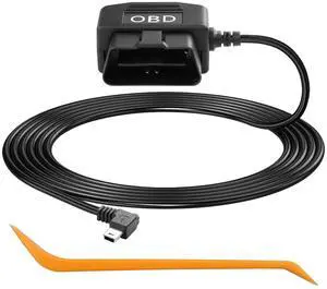 OBD Power Cable for Dash Camera, OBD to Mini USB OBD Adapter Hardwire Charger Cable 24 Hours Surveillance/Acc Mode with Low Voltage Protection 12-24V to 5V 3A (11.5FT) (Right Angle mini USB) OBD Power Cable for Dash Camera, OBD to Mini USB OBD Adapter Hardwire Charger Cable 24 Hours Surveillance/Acc Mode with Low Voltage Protection 12-24V to 5V 3A (11.5FT) (Right Angle mini USB)