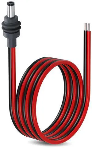 DC5521 Power Pigtails Cable for Starlink Mini, 14AWG DC 5.5mm x 2.1mm Male Plug to Bare Wire Open End Power Supply DIY Cord, Waterproof Extension Power Cable Accessories - 3.2FT DC5521 Power Pigtails Cable for Starlink Mini, 14AWG DC 5.5mm x 2.1mm Male Plug to Bare Wire Open End Power Supply DIY Cord, Waterproof Extension Power Cable Accessories - 3.2FT