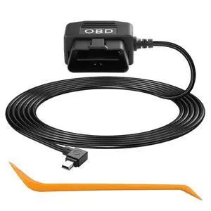 OBD Power Cable for Dash Camera, OBD to Mini USB OBD Adapter Hardwire Charger Cable 24 Hours Surveillance/Acc Mode with Low Voltage Protection 12-24V to 5V 3A (11.5FT) (Left Angle mini USB) OBD Power Cable for Dash Camera, OBD to Mini USB OBD Adapter Hardwire Charger Cable 24 Hours Surveillance/Acc Mode with Low Voltage Protection 12-24V to 5V 3A (11.5FT) (Left Angle mini USB)