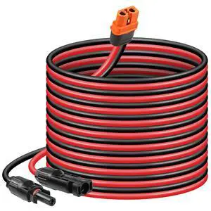 16.4FT/5M 12AWG Solar Panel Connector to XT60i Female Solar Panel Power Cable for Portable Power Station, RV, Lipo Battery 16.4FT/5M 12AWG Solar Panel Connector to XT60i Female Solar Panel Power Cable for Portable Power Station, RV, Lipo Battery