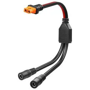 12AWG XT60I to DC Y Splitter Power Cable XT-60I Female to Dual DC5521 Female for Solar PanelPortable,Drones-1FT 12AWG XT60I to DC Y Splitter Power Cable XT-60I Female to Dual DC5521 Female for Solar PanelPortable,Drones-1FT