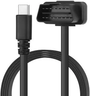 OBD Power Cable Right Angle OBD2 to Type C Adapter 12V OBD II Male to 12V 3A USB Male Connector for Dash Camera Phone Car GPS DVR More 12V Devices- 1.5M/ 4.92FT OBD Power Cable Right Angle OBD2 to Type C Adapter 12V OBD II Male to 12V 3A USB Male Connector for Dash Camera Phone Car GPS DVR More 12V Devices- 1.5M/ 4.92FT