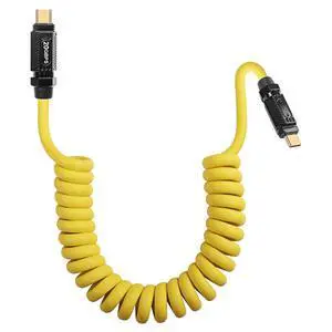 USB C to USB C Cable 140W 20Gbps 8K 1.64-5FT, Coiled USB C Fast Charging Cable Support PD3.1/PE/QC/PPS and Other Fast Charging Protocols USB C to USB C Cable 140W 20Gbps 8K 1.64-5FT, Coiled USB C Fast Charging Cable Support PD3.1/PE/QC/PPS and Other Fast Charging Protocols