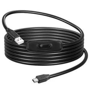 USB-A to Mini USB Cable with On Off Switch Type A Male to Mini B Cable Data Charging Switch Cord for PC, Laptop, Car Dash Cam, Digital Camera (2m-(Straight Angle)) USB-A to Mini USB Cable with On Off Switch Type A Male to Mini B Cable Data Charging Switch Cord for PC, Laptop, Car Dash Cam, Digital Camera (2m-(Straight Angle))