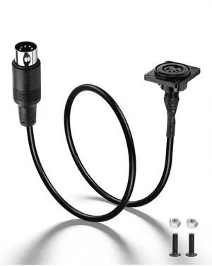 5 Pin DIN MIDI Extension Cable, Panel Mount D-Type Female to Male 5-Pin MIDI Audio Adapter for Keyboard, Synthesizer, Pedalboard, Piano & Guitar - 1.64FT 5 Pin DIN MIDI Extension Cable, Panel Mount D-Type Female to Male 5-Pin MIDI Audio Adapter for Keyboard, Synthesizer, Pedalboard, Piano & Guitar - 1.64FT