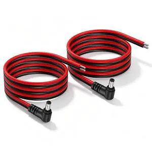 2PCS Right Angle DC5521 Power Pigtails Cable,3.2 FT 14AWG 5.5mm x 2.1mm DC Male Bare Wire Open End Power Wire,DC Replacement Repair Cordfor CCTV Security Camera LED Strip Light Etc 2PCS Right Angle DC5521 Power Pigtails Cable,3.2 FT 14AWG 5.5mm x 2.1mm DC Male Bare Wire Open End Power Wire,DC Replacement Repair Cordfor CCTV Security Camera LED Strip Light Etc