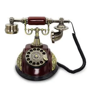 Retro Landline Turntable Telephone, European Vintage Antique Style Fixed Telephone Decoration - Copper Color (116AS) Retro Landline Turntable Telephone, European Vintage Antique Style Fixed Telephone Decoration - Copper Color (116AS)