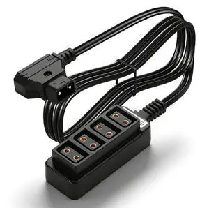 2FT D-tap Splitter Cable,D Tap Male to 4 Port DTap Female Splitter Hub Power Cable,P-tap Splitter Adapter,for V-Mount Camera Battery 2FT D-tap Splitter Cable,D Tap Male to 4 Port DTap Female Splitter Hub Power Cable,P-tap Splitter Adapter,for V-Mount Camera Battery
