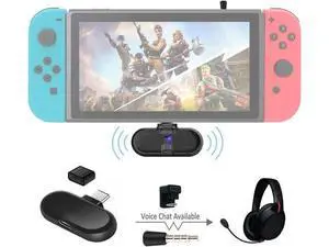 HUADO ROUTE+ PRO Bluetooth Transmitter Wireless Audio USB-C Adaptor or Receiver With Voice Transmission - Must Have Gaming Accessory For Wireless Headset to Work With Nintendo Switch and PC HUADO ROUTE+ PRO Bluetooth Transmitter Wireless Audio USB-C Adaptor or Receiver With Voice Transmission - Must Have Gaming Accessory For Wireless Headset to Work With Nintendo Switch and PC