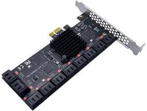 PCIE SATA Adapter Mining 20/16/12/10/8/6/4 Ports SATA 6Gb to PCI Express Controller Expansion Card PCIe to SATA III Converter for PC 20 Port. PCIE SATA Adapter Mining 20/16/12/10/8/6/4 Ports SATA 6Gb to PCI Express Controller Expansion Card PCIe to SATA III Converter for PC 20 Port.