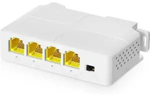 Aomoproing Gigabit PoE Passthrough Switch, 1 PoE in 3 PoE Out Extender, IEEE802.3af/at PoE Powered, 10/100/1000Mbps Ethernet, din-Rail & Wall Mount Aomoproing Gigabit PoE Passthrough Switch, 1 PoE in 3 PoE Out Extender, IEEE802.3af/at PoE Powered, 10/100/1000Mbps Ethernet, din-Rail & Wall Mount