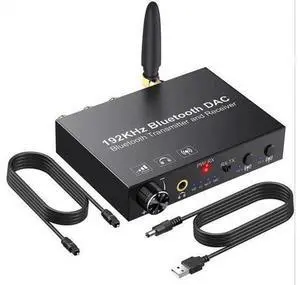 192KHz DAC Digital to Analog Audio Converter Bluetooth5.0 Transmitter Receiver with aptX HD aptx Low Latency Wireless Audio Adapter 192KHz DAC Digital to Analog Audio Converter Bluetooth5.0 Transmitter Receiver with aptX HD aptx Low Latency Wireless Audio Adapter