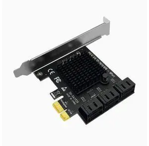 Desktop PCI-E X1 SATA3.0 hard disk expansion card SSD 6-port SATA 6G to PCIE adapter card Desktop PCI-E X1 SATA3.0 hard disk expansion card SSD 6-port SATA 6G to PCIE adapter card
