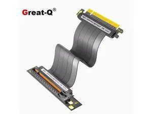 PCI-E 4.0 16X Extension cable 16X PCIE 4.0 extension cable Stable at full speed 25CM 90 degree PCI-E 4.0 16X Extension cable 16X PCIE 4.0 extension cable Stable at full speed 25CM 90 degree