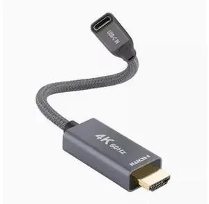 USB3.1Type-C female to hdmi male 4K@60Hz type-c to hdmi conversion data cable Large screen USB3.1Type-C female to hdmi male 4K@60Hz type-c to hdmi conversion data cable Large screen