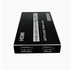 USB video capture card 1080 loop out HDMI with audio microphone HD game live recording box USB video capture card 1080 loop out HDMI with audio microphone HD game live recording box