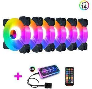 14cm ARGB Fan 140mm Case Fan with Music Controller Support AURA SYNC Computer Cooler Cooling RGB Case Fans 14cm 14cm ARGB Fan 140mm Case Fan with Music Controller Support AURA SYNC Computer Cooler Cooling RGB Case Fans 14cm
