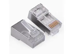 Super Category 5 Gigabit 50U gold-plated network cable crystal head shielded network cable plug Home network cable network pair connector RJ45 100PACK Super Category 5 Gigabit 50U gold-plated network cable crystal head shielded network cable plug Home network cable network pair connector RJ45 100PACK