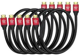 AOMOPROING HDMI 2.0 Cable 3FT, 5-Pack, High Speed 18Gbps HDMI Cord Supports 4K@60Hz, 2K@240Hz, 1080P, HDCP 2.2, HDR, ARC & Ethernet, Compatible with Xbox, PS5/4/3, Soundbar, Laptop, Roku, Monitor, TV AOMOPROING HDMI 2.0 Cable 3FT, 5-Pack, High Speed 18Gbps HDMI Cord Supports 4K@60Hz, 2K@240Hz, 1080P, HDCP 2.2, HDR, ARC & Ethernet, Compatible with Xbox, PS5/4/3, Soundbar, Laptop, Roku, Monitor, TV