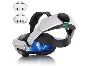 RGB VR Headset for O-cu-lus/Me-ta Quest 3/3S Head Strap with 10000mAh Battery, Rechargeable Elite Strap Extend 4-6H Playtime and Adjustable for VR Headset Compatible with Quest 3/3S Accessories RGB VR Headset for O-cu-lus/Me-ta Quest 3/3S Head Strap with 10000mAh Battery, Rechargeable Elite Strap Extend 4-6H Playtime and Adjustable for VR Headset Compatible with Quest 3/3S Accessories