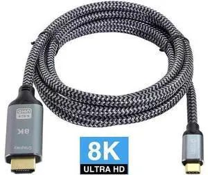 Aomoproing Type-C USB4 USB-C Male Source to HDTV 2.0 Male Display 8K UHD 4K DP to HDTV Male Monitor Cable Aomoproing Type-C USB4 USB-C Male Source to HDTV 2.0 Male Display 8K UHD 4K DP to HDTV Male Monitor Cable