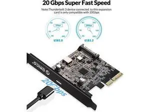 Type-C USB-C PCI-Express to USB 3.2 20Gbps PCI-E Express Expansion Card Adapter with ASM3242 Chipset for Windows 8/10/Linux Type-C USB-C PCI-Express to USB 3.2 20Gbps PCI-E Express Expansion Card Adapter with ASM3242 Chipset for Windows 8/10/Linux