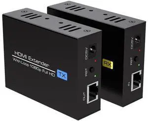 AOMOPROING 400Ft HDMI Extender Over Ethernet Cat5 or 6 Adapter Balun 120m with Loop Output and Automatic EDID Functions Support 1080P60Hz 3D Full HD Transmitter and Receiver AOMOPROING 400Ft HDMI Extender Over Ethernet Cat5 or 6 Adapter Balun 120m with Loop Output and Automatic EDID Functions Support 1080P60Hz 3D Full HD Transmitter and Receiver