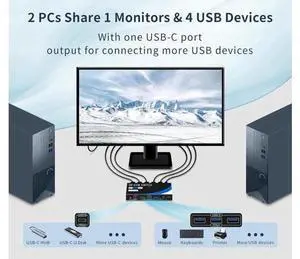 AUTYUE 8K@60Hz Displayport KVM Switch 1 Monitor 2 Computers, USB 3.0 DP KVM Switches 4 USB Ports for 2 Computers Sharing Monitor Keyboard Mouse Hard Drives, 2 USB Cable DC 5V Adapter and Controller AUTYUE 8K@60Hz Displayport KVM Switch 1 Monitor 2 Computers, USB 3.0 DP KVM Switches 4 USB Ports for 2 Computers Sharing Monitor Keyboard Mouse Hard Drives, 2 USB Cable DC 5V Adapter and Controller