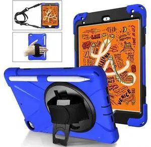 iPad Mini 5 Case 2019 iPad Mini 4 Case with Pencil Holder Shockproof 360 Degree Rotation Cover with Kickstand Hand Strap Shoulder Strip Protective Case for iPad Mini 5th iPad Mini 4th Generation Blue iPad Mini 5 Case 2019 iPad Mini 4 Case with Pencil Holder Shockproof 360 Degree Rotation Cover with Kickstand Hand Strap Shoulder Strip Protective Case for iPad Mini 5th iPad Mini 4th Generation Blue