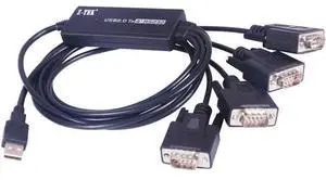 FTDI CHIP 4 Port USB to Serial RS232 DB9 Adapter Cable FTDI CHIP 4 Port USB to Serial RS232 DB9 Adapter Cable
