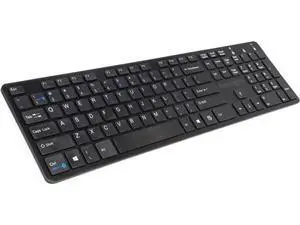 Kensing-ton KP400 K72322US Black Micro USB Wired / Wireless Standard Switchable Keyboard Kensing-ton KP400 K72322US Black Micro USB Wired / Wireless Standard Switchable Keyboard