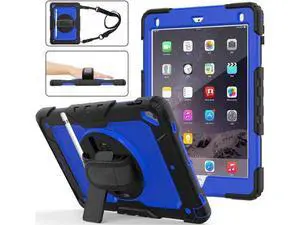 iPad 6th 5th Generation Case New iPad 9.7 Inch 2018 2017 Case Full-body Shock Proof Hybrid Armor Protective Case Cover with 360 Rotating Stand & Strap for Apple iPad 5th / 6th iPad Air 2 iPad Pro 9.7 iPad 6th 5th Generation Case New iPad 9.7 Inch 2018 2017 Case Full-body Shock Proof Hybrid Armor Protective Case Cover with 360 Rotating Stand & Strap for Apple iPad 5th / 6th iPad Air 2 iPad Pro 9.7