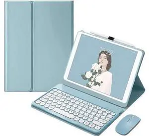 Bluetooth Keyboard Case with Mouse for Lenovo Tab P12 12.7 inch 2024 2023 TB370FU TB371FC Protective Cover with Wireless Mouse / Keyboard Blue Bluetooth Keyboard Case with Mouse for Lenovo Tab P12 12.7 inch 2024 2023 TB370FU TB371FC Protective Cover with Wireless Mouse / Keyboard Blue