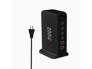 GaN 200W Fast Charger 6-Port USB A/C Charger QC3.0 PD3.0 Quick Charge for MacBook Pro/Air, Dell XPS,iPhone 15 Pro Cell Phone Charger Desk Charger Adapter GaN 200W Fast Charger 6-Port USB A/C Charger QC3.0 PD3.0 Quick Charge for MacBook Pro/Air, Dell XPS,iPhone 15 Pro Cell Phone Charger Desk Charger Adapter