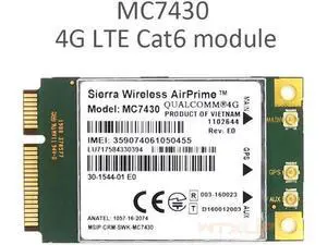 MC7430 4G Module FDD-TDD LTE CAT6 HSPA+ GNSS WWAN Card USB 3.0 MBIM interface PCIe mini 4G Card MC7430 4G Module FDD-TDD LTE CAT6 HSPA+ GNSS WWAN Card USB 3.0 MBIM interface PCIe mini 4G Card