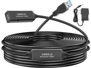 Aomoproing USB 3.0 Active Cable, USB Type A-Male to A-Female Extension Cord Heavy Duty USB 3.0 Active Repeater Extender Wire with AC Power Adapter for Printer, Xbox, Oculus Rift, PS4, 32.8 Feet Aomoproing USB 3.0 Active Cable, USB Type A-Male to A-Female Extension Cord Heavy Duty USB 3.0 Active Repeater Extender Wire with AC Power Adapter for Printer, Xbox, Oculus Rift, PS4, 32.8 Feet