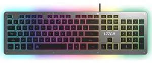 LZZ-GH GK5 Aluminum Alloy Silent Typing Keyboard for Office and Daily Use, RGB Backlit , Extra-slim Keyboard with Chiclet Keycaps LZZ-GH GK5 Aluminum Alloy Silent Typing Keyboard for Office and Daily Use, RGB Backlit , Extra-slim Keyboard with Chiclet Keycaps