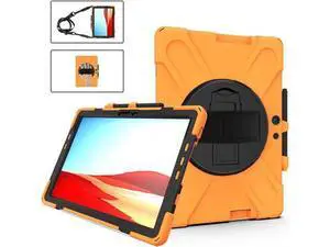 Microsoft Surface Pro Pro X Case Protective Rugged Cover with Pen Holder Hand Strap Rotating Kickstand and Shoulder Strap for Microsoft Surface Pro X 13 inch Microsoft Surface Pro Pro X Case Protective Rugged Cover with Pen Holder Hand Strap Rotating Kickstand and Shoulder Strap for Microsoft Surface Pro X 13 inch