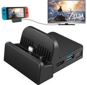 Switch TV Dock Portable Charging Stand for Nintendo Switch Compact Switch to HDMI Adapter Mini Switch Docking Station with Extra USB 3.0 Port Replacement Charging Dock for Nintendo Switch Switch TV Dock Portable Charging Stand for Nintendo Switch Compact Switch to HDMI Adapter Mini Switch Docking Station with Extra USB 3.0 Port Replacement Charging Dock for Nintendo Switch