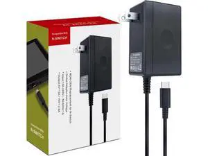 Nintendo Switch AC Adapter - Nintendo Switch Charger with 5 FT Power Supply Cord and Type C Fast Charging kit - 15V 2.6A AC Adapter for Nintendo Switch Supports TV Mode and Dock Station Nintendo Switch AC Adapter - Nintendo Switch Charger with 5 FT Power Supply Cord and Type C Fast Charging kit - 15V 2.6A AC Adapter for Nintendo Switch Supports TV Mode and Dock Station